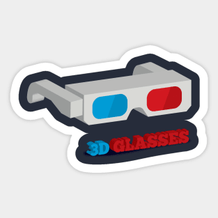 3D Glasses Sticker